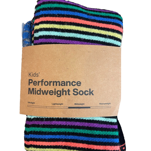 Burton Kids Performance Midweight Socks 2 Pairs Size M/L - Picture 3 of 6